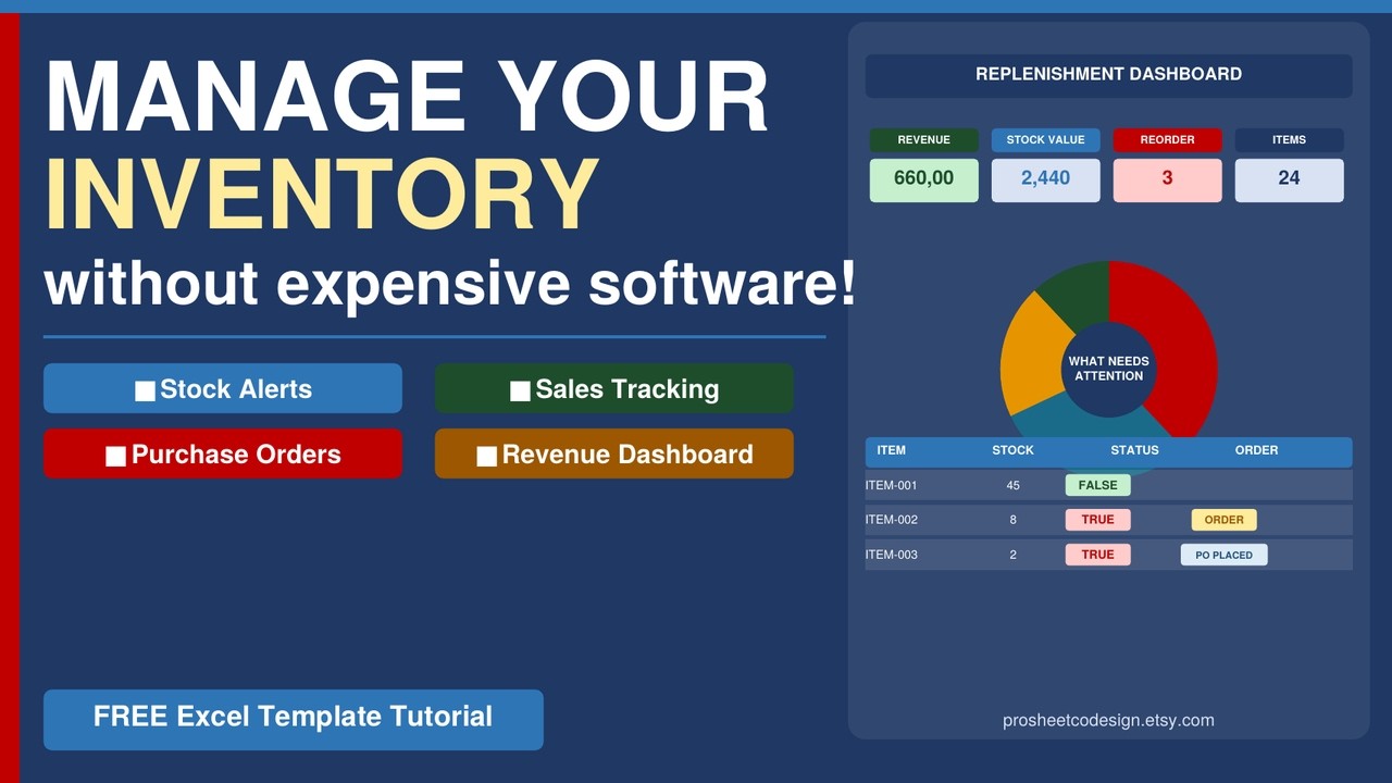How to Use the Inventory & Replenishment Tracker &mdash; Excel Tool for Small Business