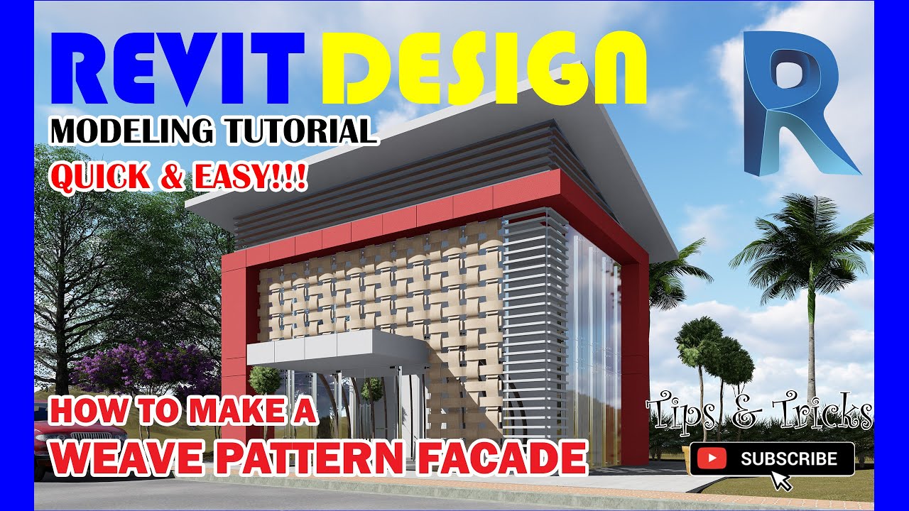 RD012. Modeling Tutorial. Weave Pattern Facade in Revit. Parametric Component.