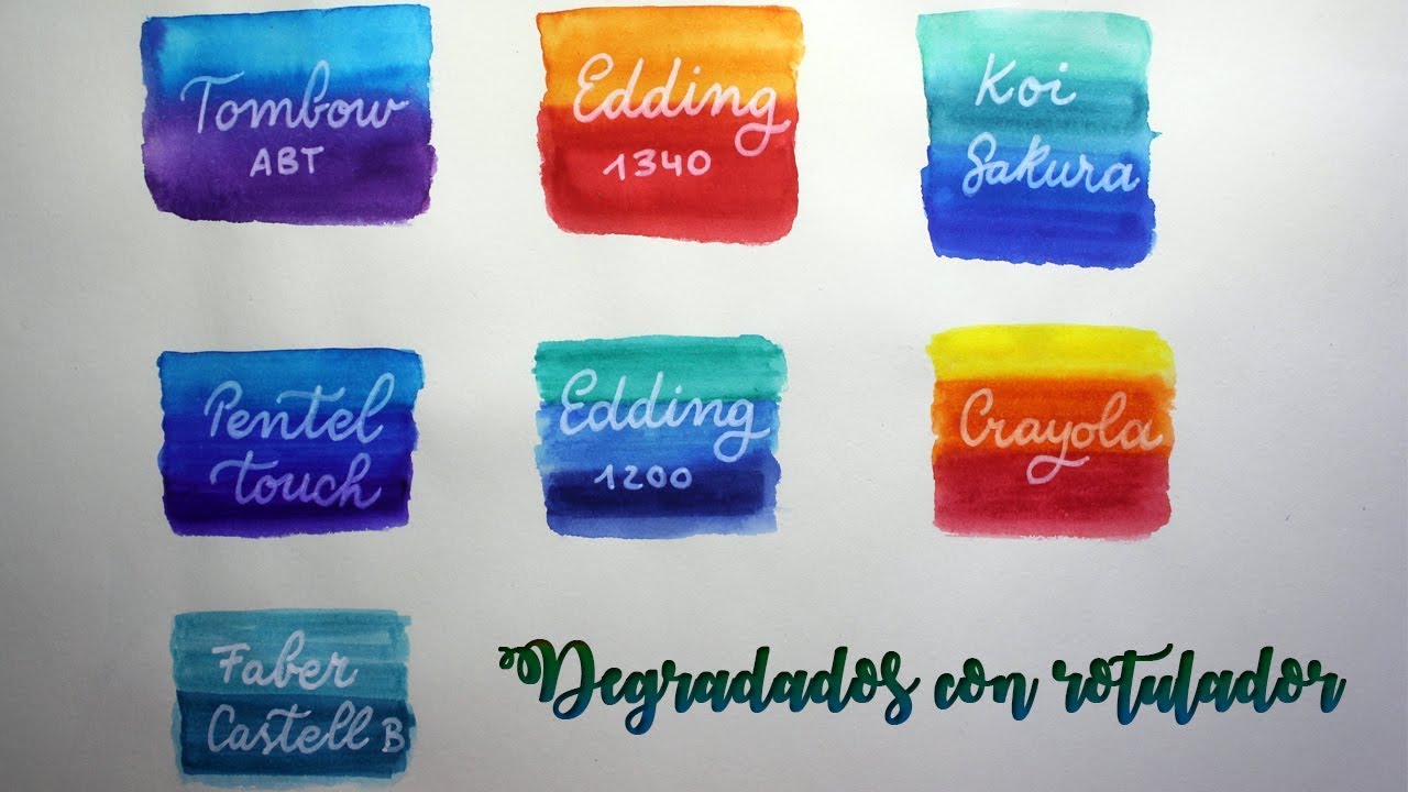 Curso de lettering - Lección 21: Fondos degradados con rotuladores 🖌🎨
