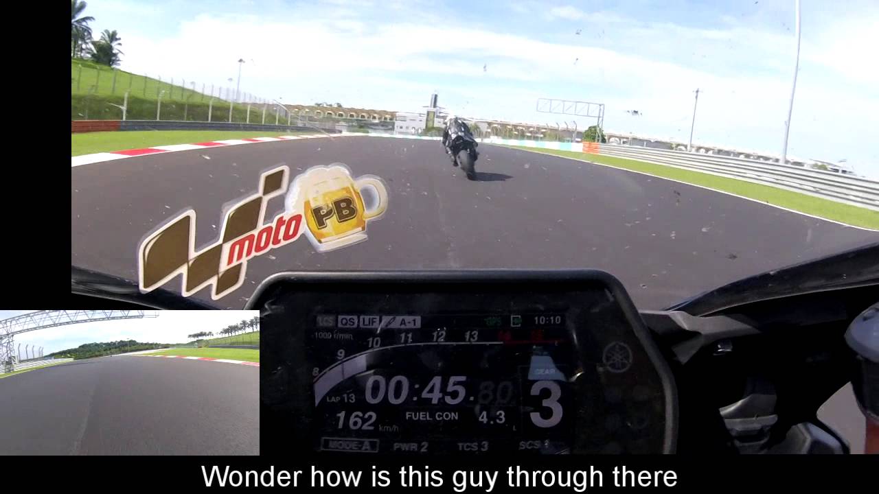 2015 Yamaha R1M - Sepang on board lap time - 2:21s (messy)