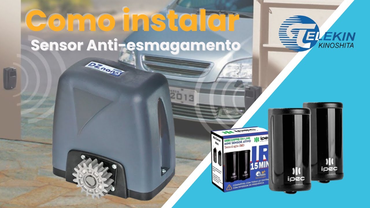 Como Instalar Sensor de Barreira Fotocélula Antiesmagamento Ir15 para Motor Dz Nano Rossi WKX90