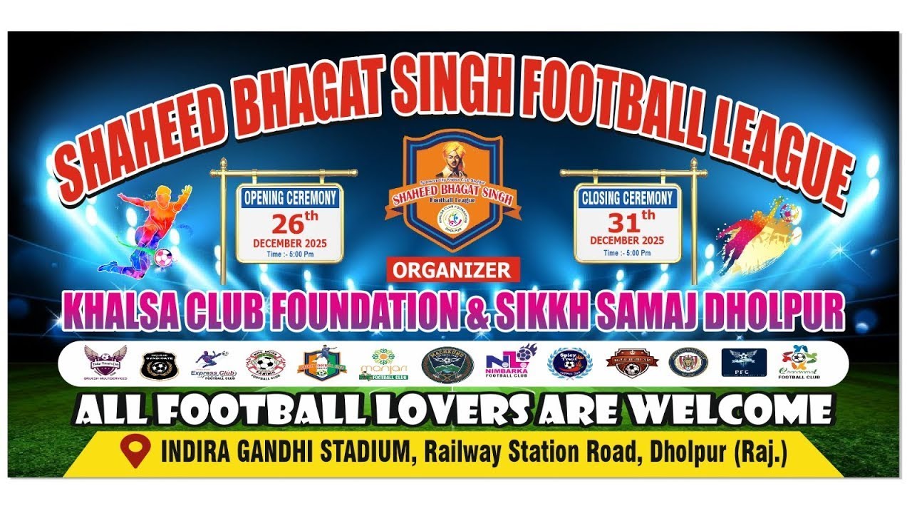 Day-1 || Shaheed Bhagat Singh Football Baby League, Dholpur Rajasthan, Season-3
