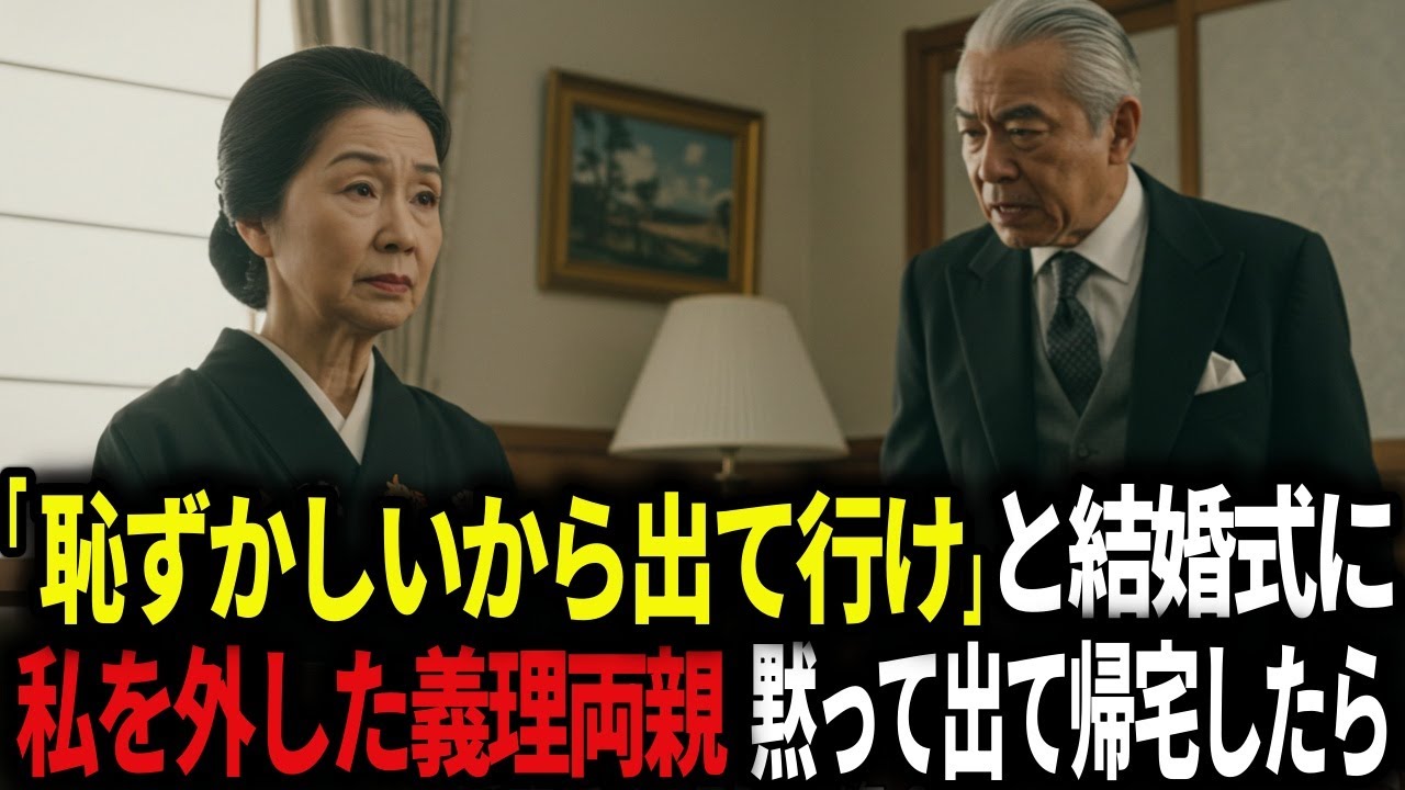 「恥ずかしいから出て行け」息子の結婚式に貧乏人だからと私の席を用意しなかった嫁両親。即帰った結果