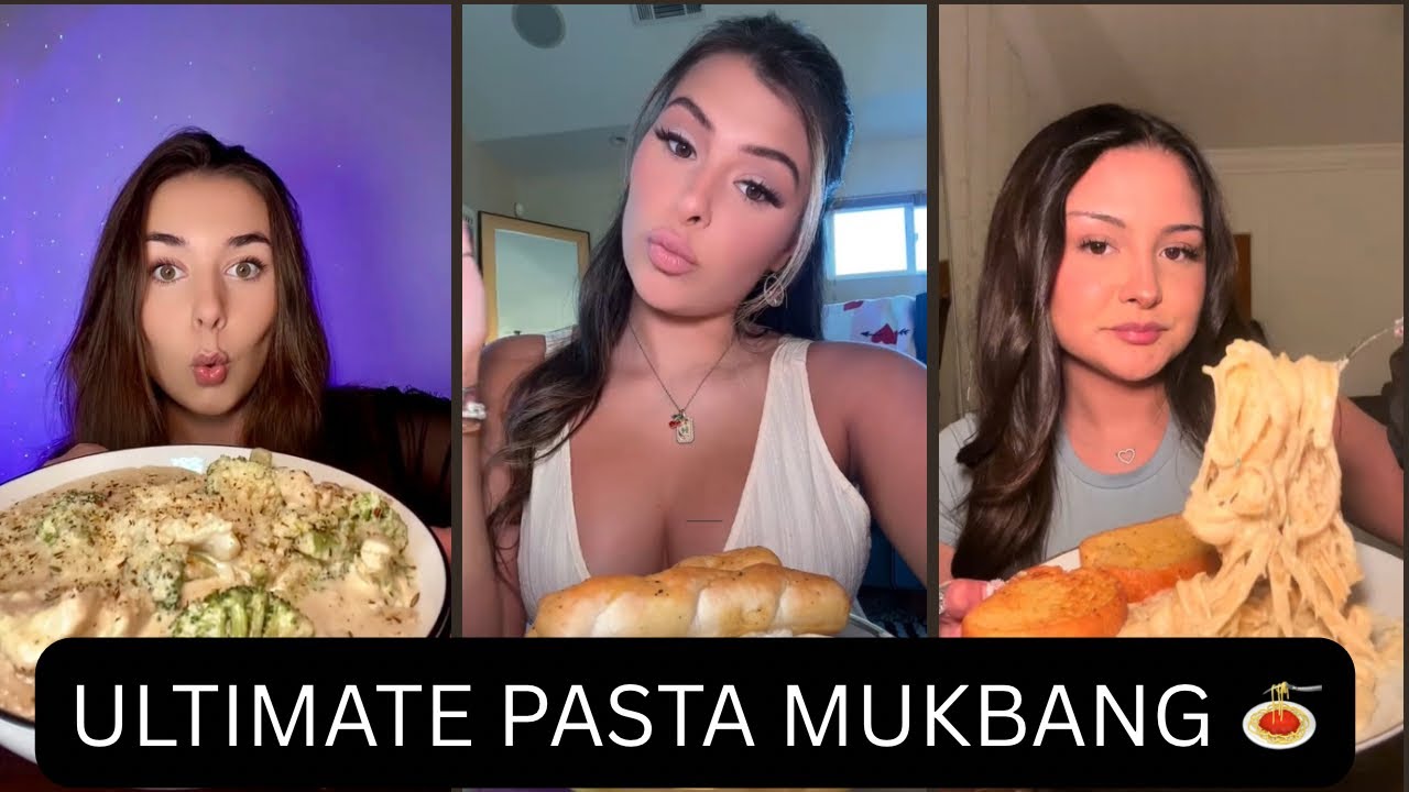 Ultimate Pasta Mukbang 🍝 #tiktok #mukbang #asmr