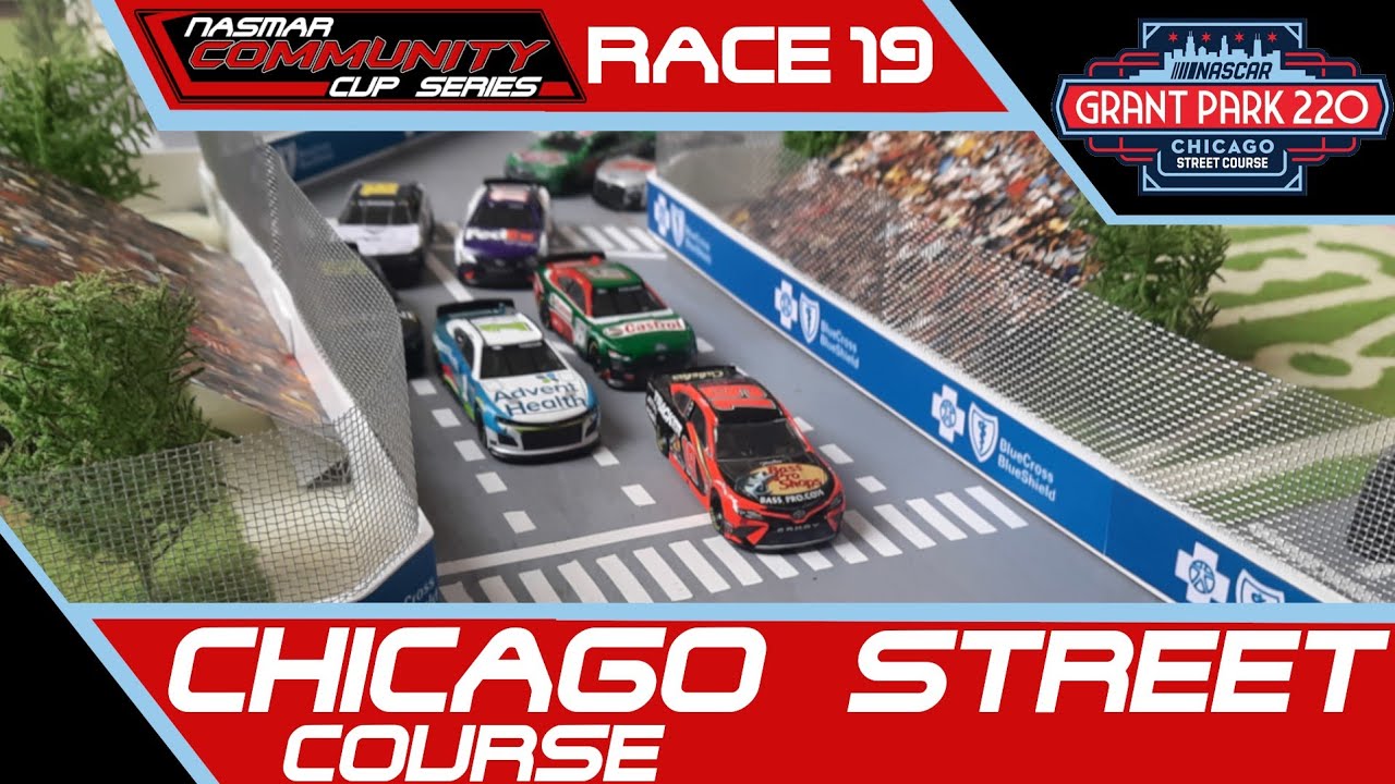 NASMAR Chicago Street Race // Nascar Stop Motion - 2023 Race 18 Grant Park 220
