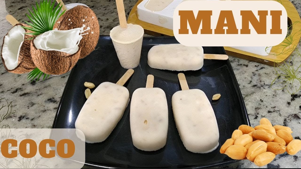 Emprende con Helados caseros / Helados caseros maní coco / palito helado cacahuate coco