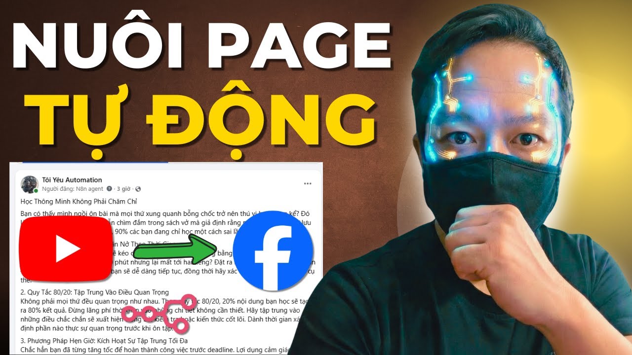 Cách Xây Dựng Cỗ Máy Content Tự Động: từ Youtube đến Facebook #huyaiautomation