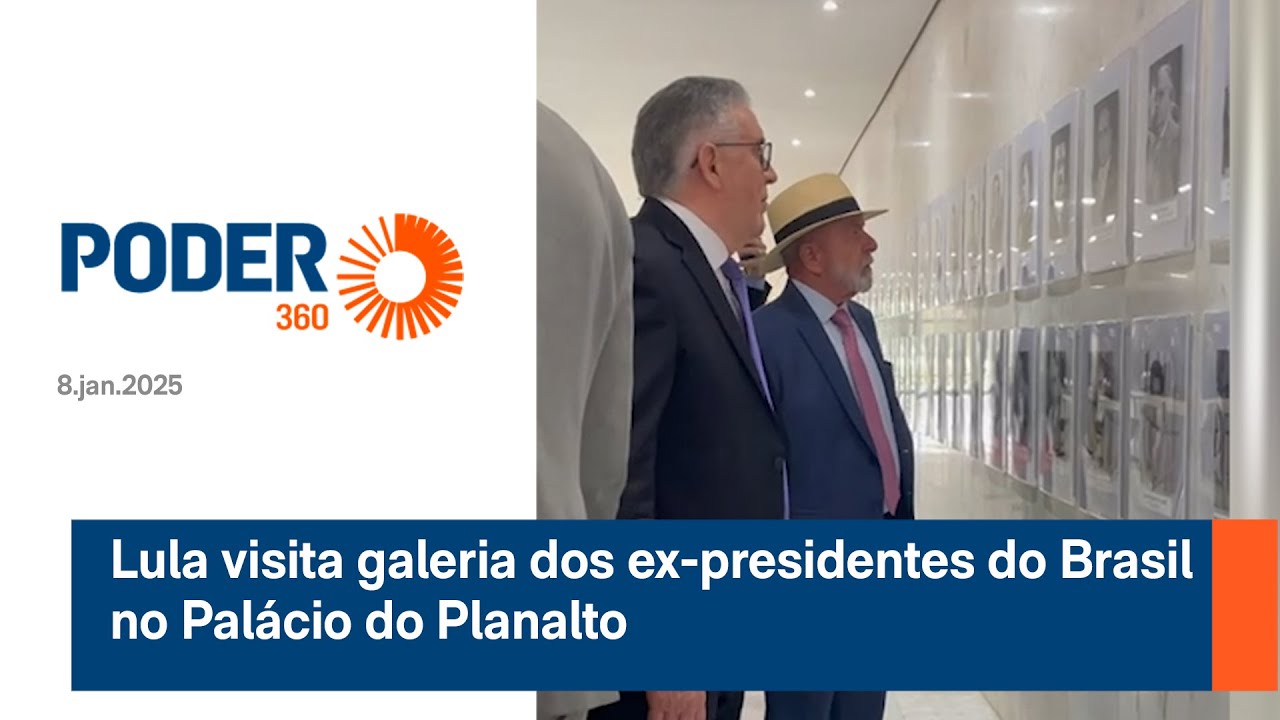Lula visita galeria dos ex presidentes do Brasil no Palácio do Planalto