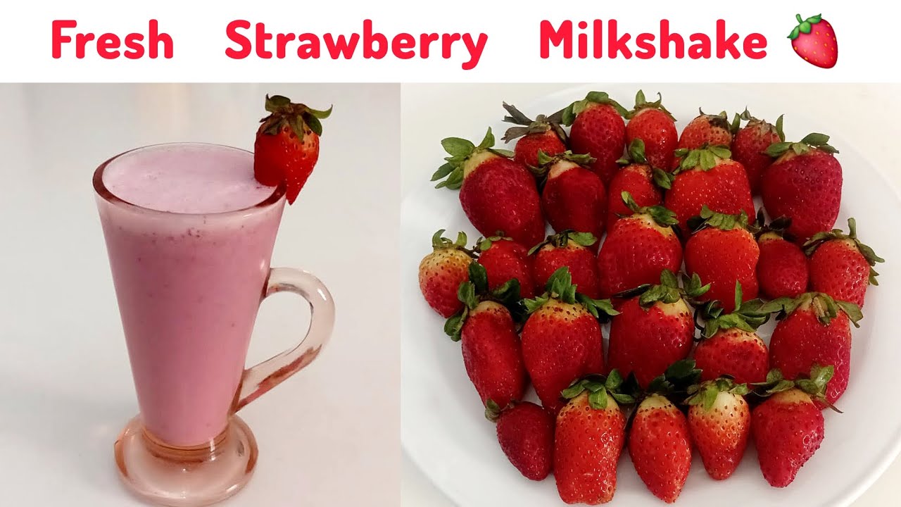 Strawberry shake 🍓 | Strawberry milkshake | Strawberry juice | Fruit juice | Strawberry drink | Food