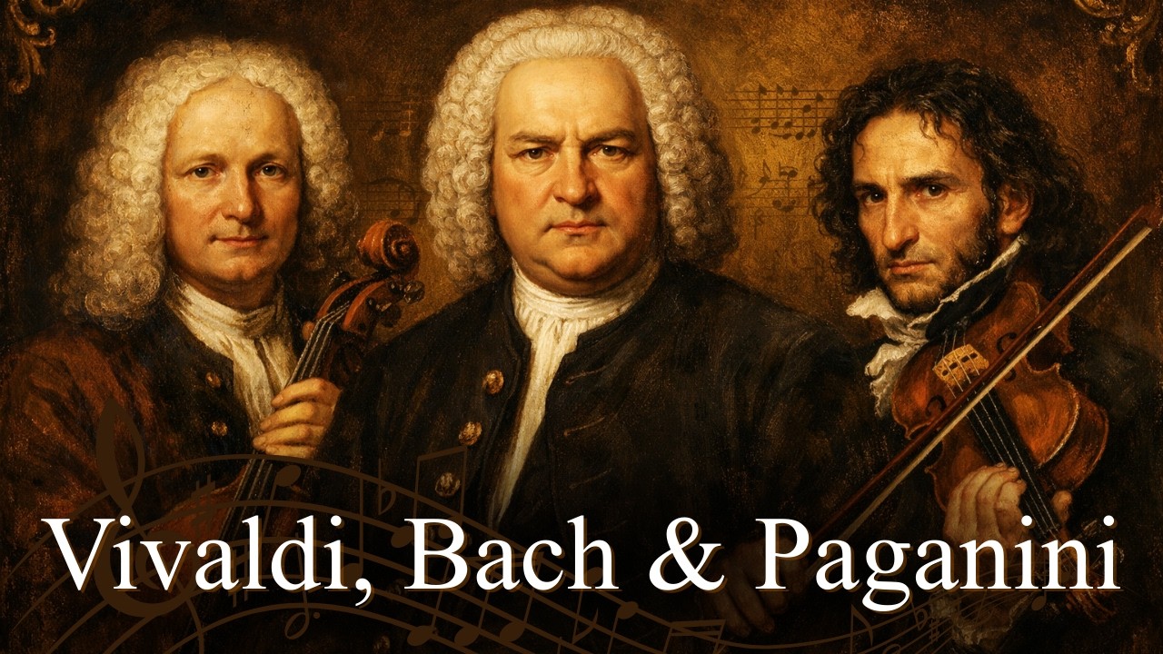 Vivaldi, Bach & Paganini 🎼 Their 5 Greatest Masterpieces of All times