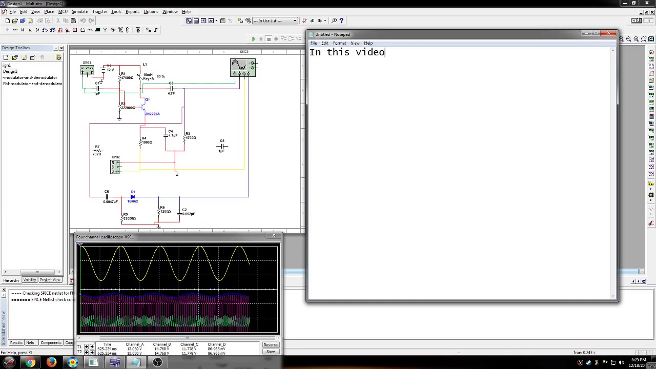 Principles of Communication simulation of  AM Modulator and Demodulator