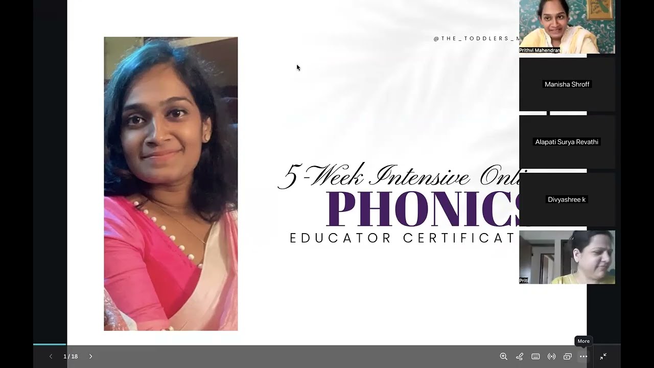 5 Week Phonics Educator Certification - Detailed Course Introduction