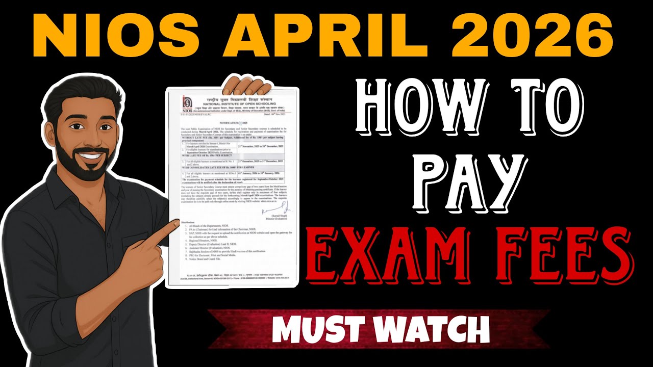 NIOS HOW TO EXAM FEES FOR APRIL 2026 || NIOS APRIL 2026 EXAM FEES PAYMENT || NIOS APRIL 2026 EXAM