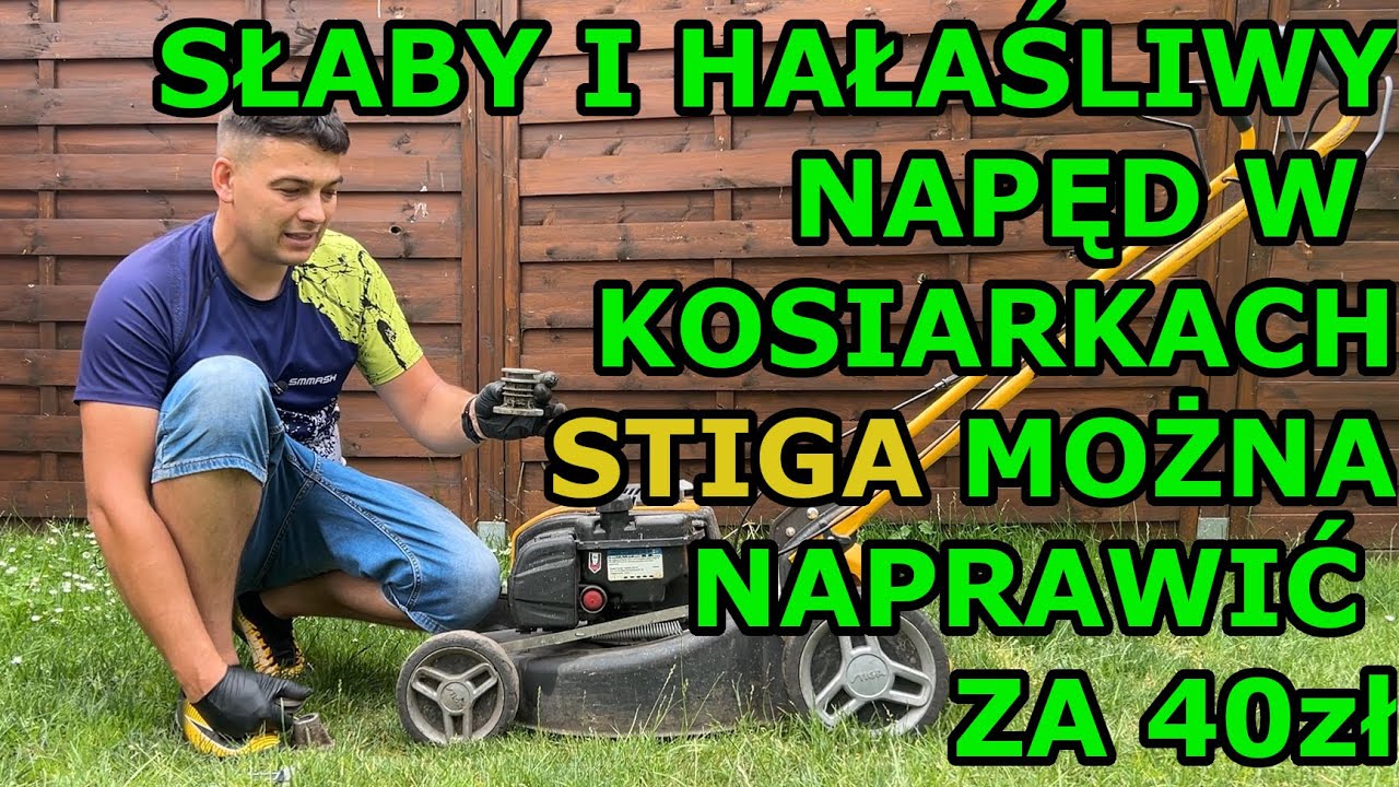 Słaby napęd w kosiarce Stiga, oraz blokujące się koła - na tym filmie dowiesz się jak to naprawić