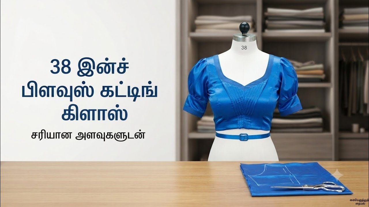 ​38 Inch Perfect Fit Blouse Cutting (சரியான அளவுடன் கட்டிங்) Dress Bro Tailoring | Tailoring Bro 