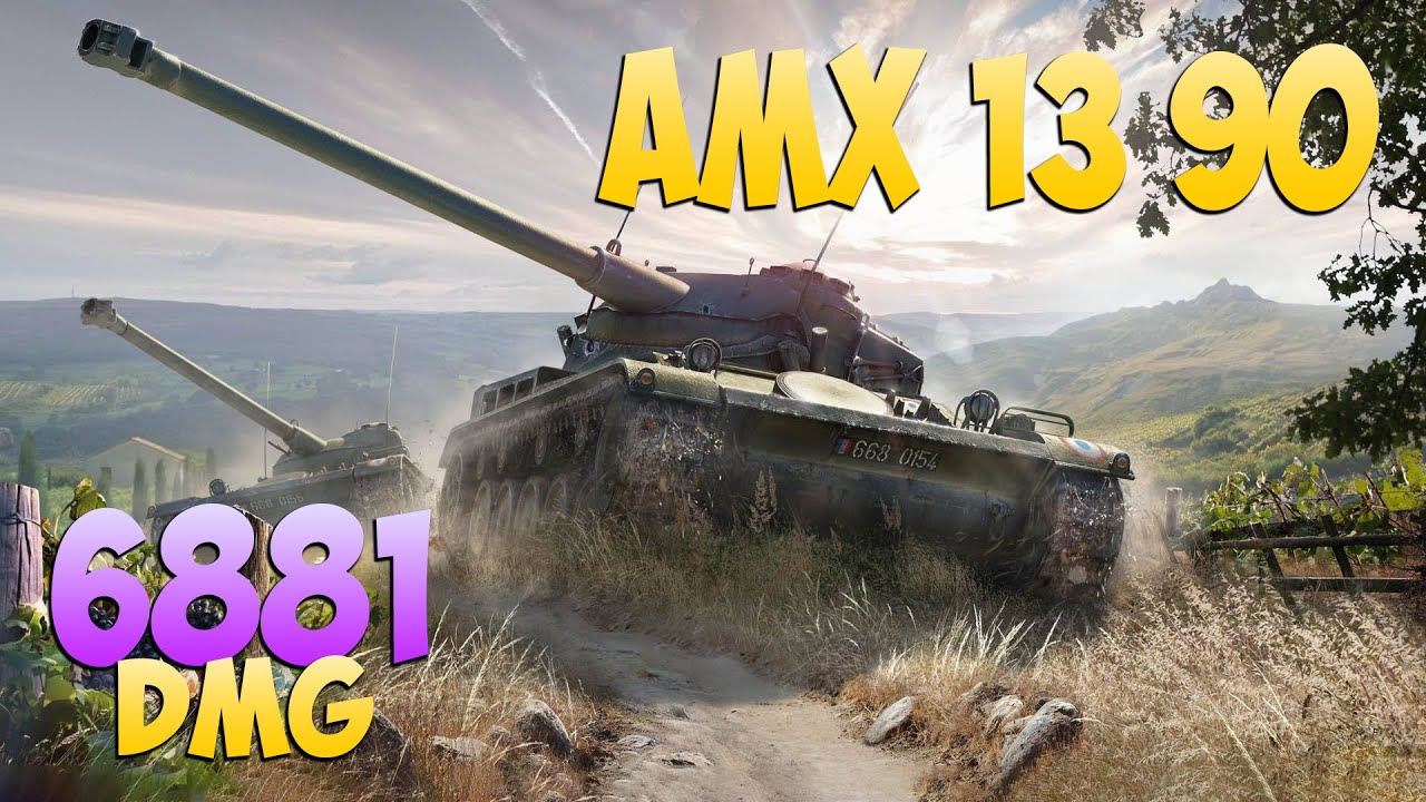 AMX 13 90 - 6 Фрагов 6.8K Урона - Загадочный! - Мир Танков