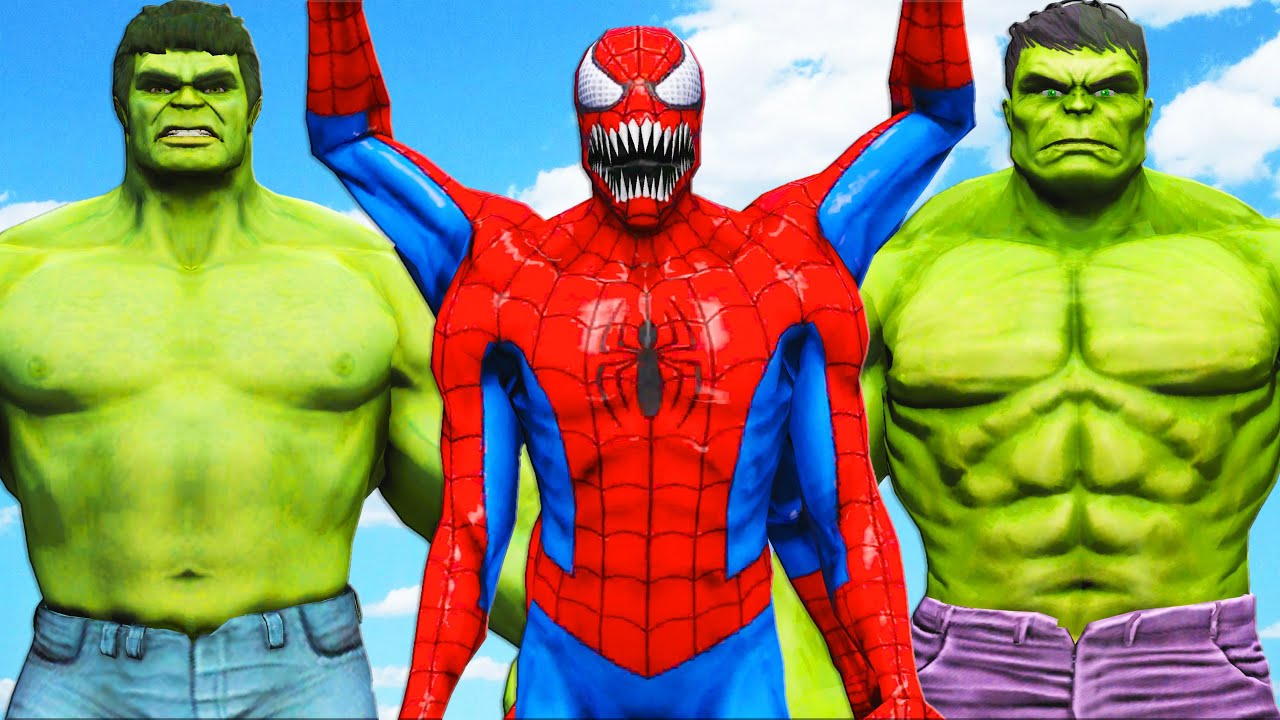 Monster Spider-Man VS The Hulk & Big Hulk - EPIC BATTLE