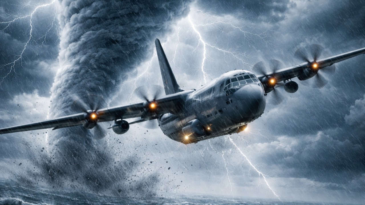 Hurricane Hitting A Giant C-130J Super Hercules | Realistic Destruction Simulation