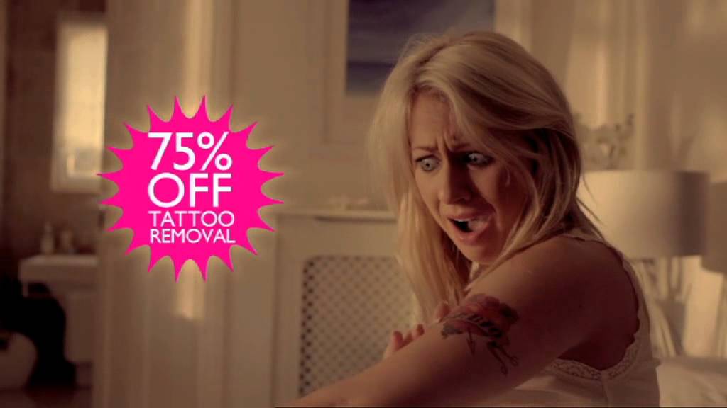 Wowcher TV commercial 2013 'Beach/Tattoo Removal'