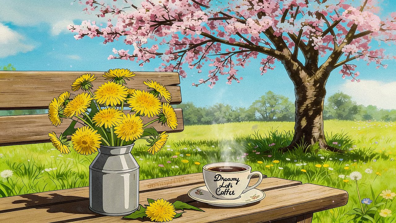 March Lofi Chill 🌸 Dreamy Spring Coffee | Lofi playlist for Relax/Study/Work