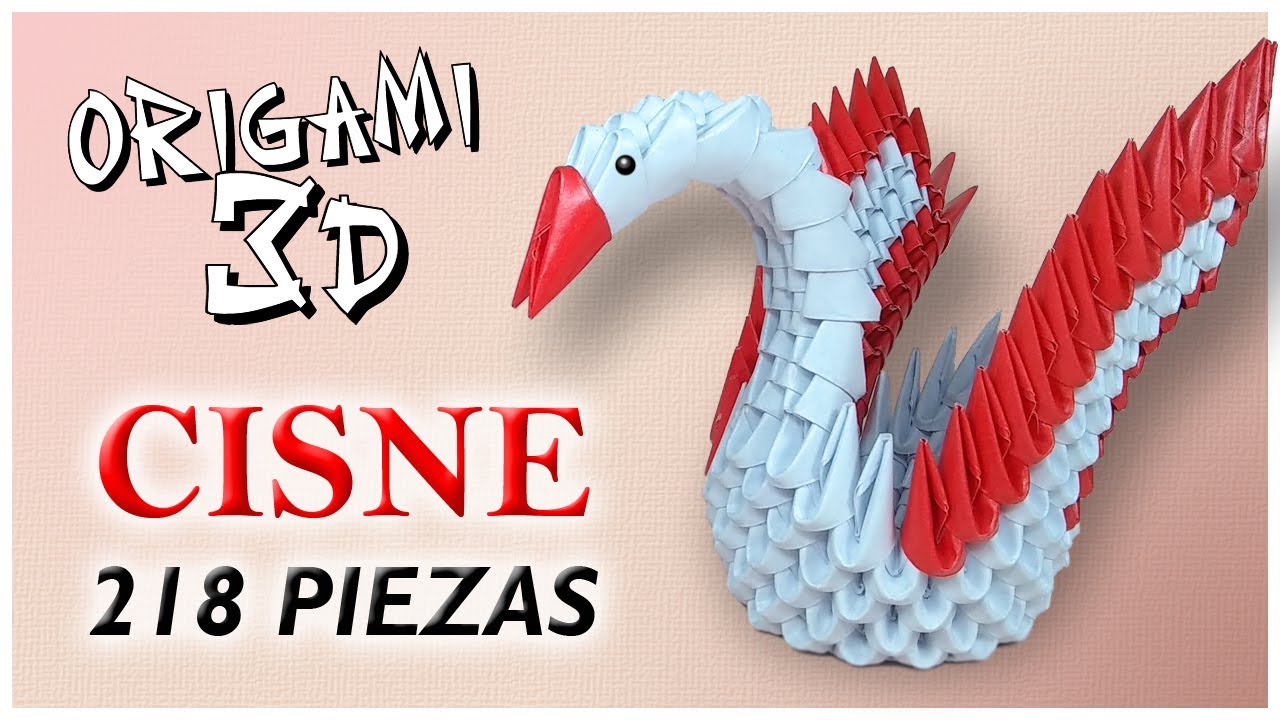 Origami 3D Cisne Mediano 🦢 3D Origami Swan Tutorial 🦢