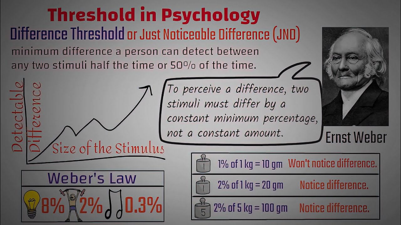 Threshold in Psychology || Absolute Threshold || Difference Threshold Psychology Definition