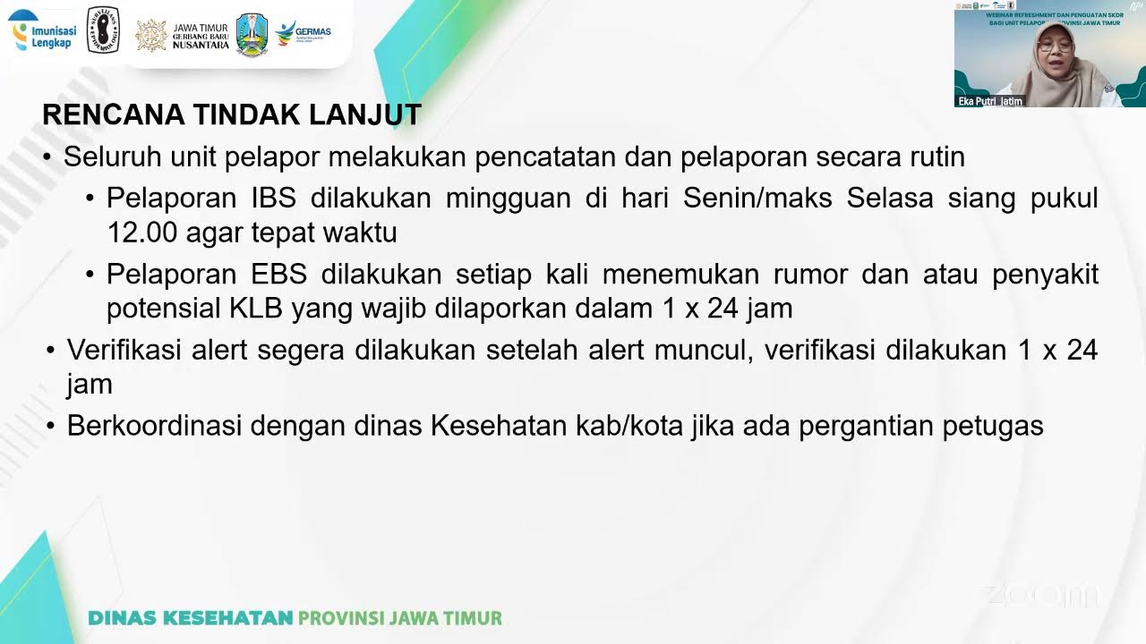 Refreshing SKDR bagi Pengelola Program Surveilans  Puskesmas, RS dan Kabupaten/kota se Jawa Timur
