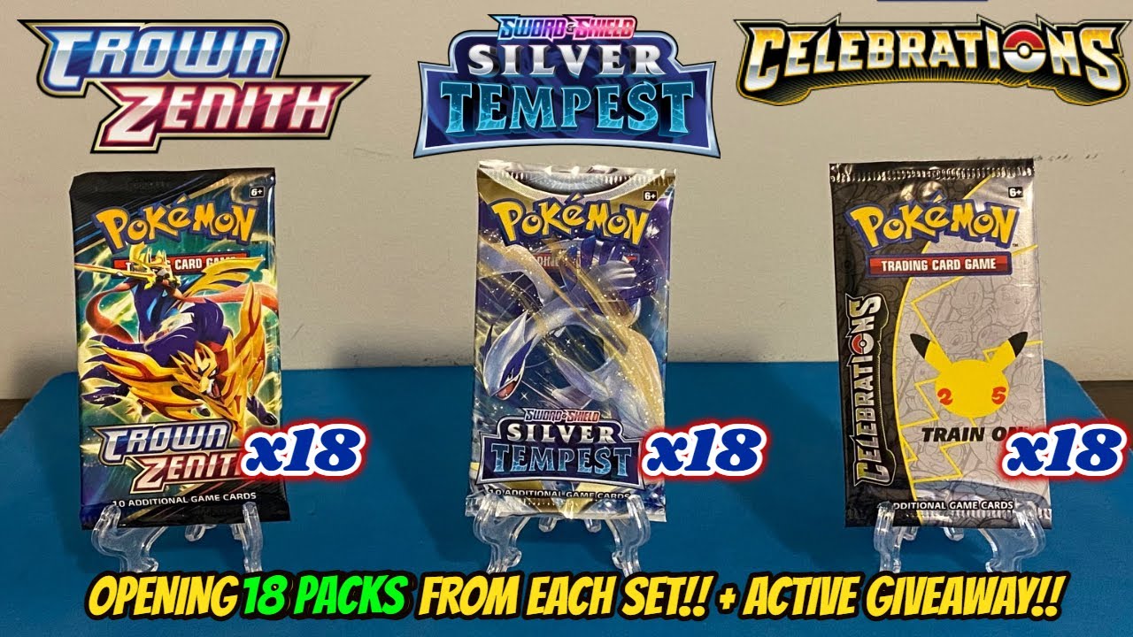 GOLD!! CROWN ZENITH vs SILVER TEMPEST vs CELEBRATIONS Pokemon Card Opening Battle! + GIVEAWAY!!