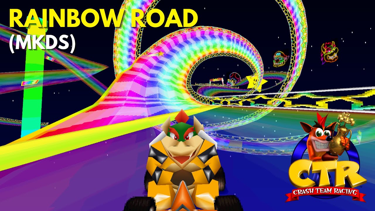 CTR 1999 | Rainbow Road (MKDS) | Featuring ANTIGRAVITY!