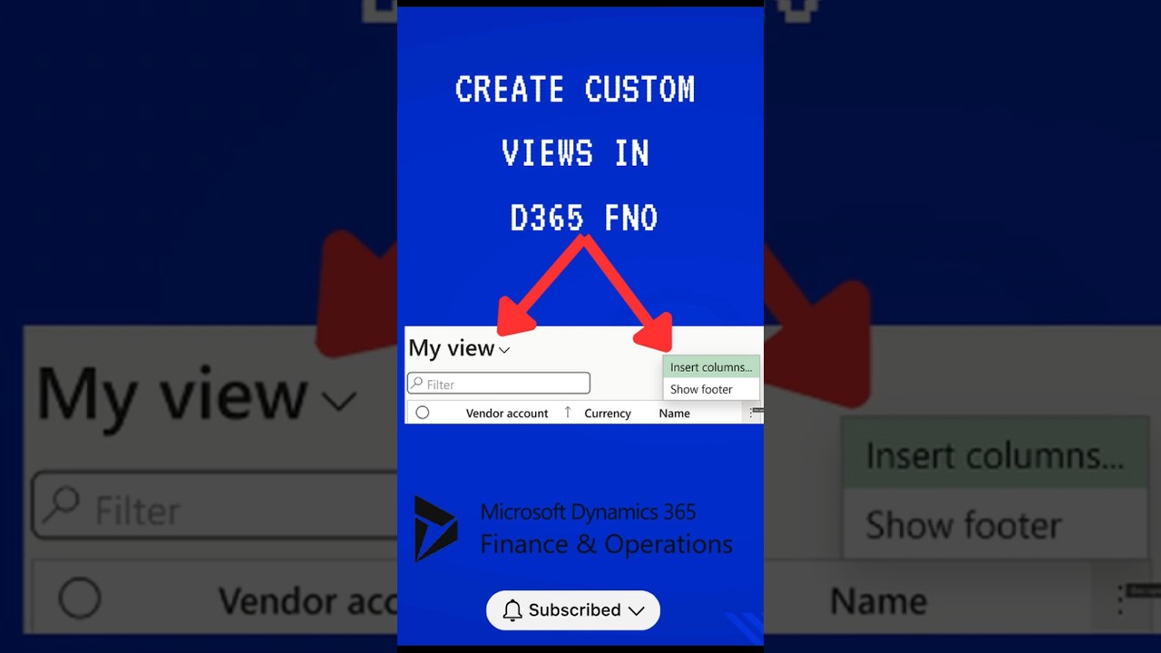 Master D365 Finance & Operations: Create Custom Grid Views Quick! #d365tips #microsoft
