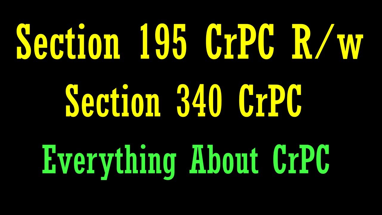 Section 195 CrPC r/w Section 340 CrPC ||