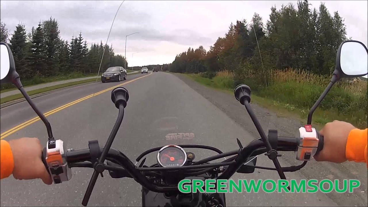 ALASKA SCOOTER GUY - Cloudy Day & New Spitfire Windscreen Ride