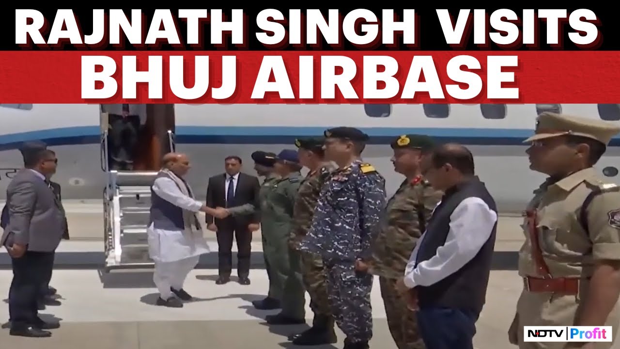 Defence Minister Rajnath Singh Reaches Bhuj Airbase To Meet Operation Sindoor Warriors