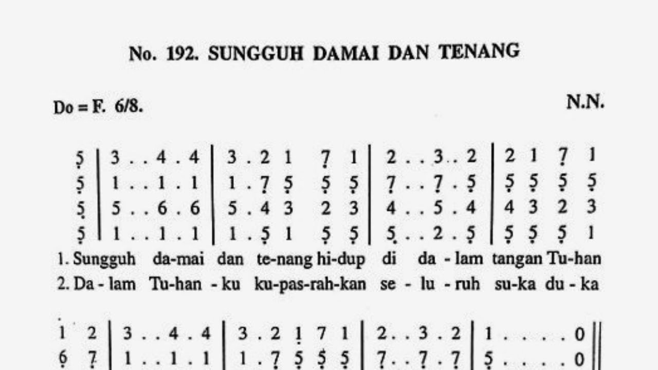 Sungguh Damai Dan Tenang Hidup di Dalam Tangan Tuhan || Lagu Komuni Katolik