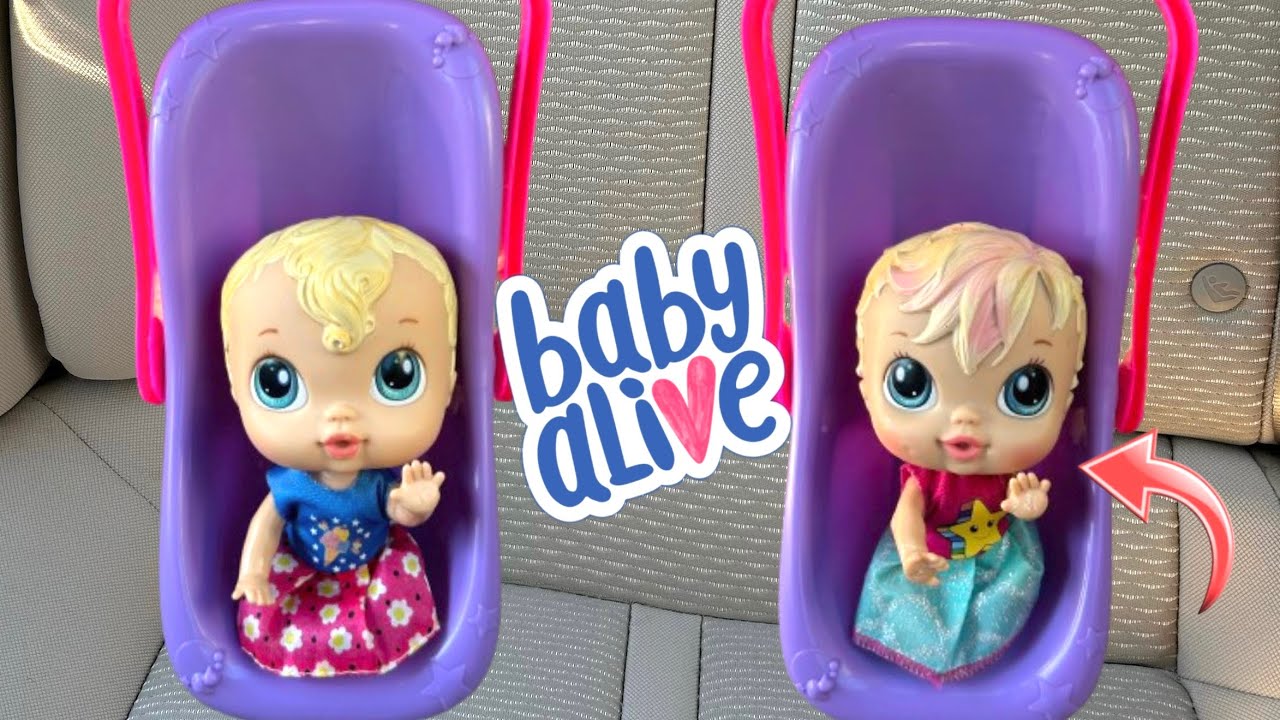NEW Baby alive crib life dolls goes on a outing 🛒 | Shopping and swimming at the pool 🏊‍♂️
