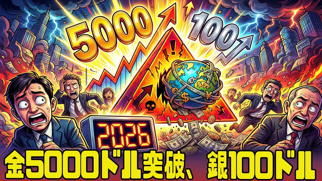 🚨 金5,000ドル・銀100ドル突破！「死の三角形」が通貨システムを飲み込んだ：2026年の最終高値はいくらか？