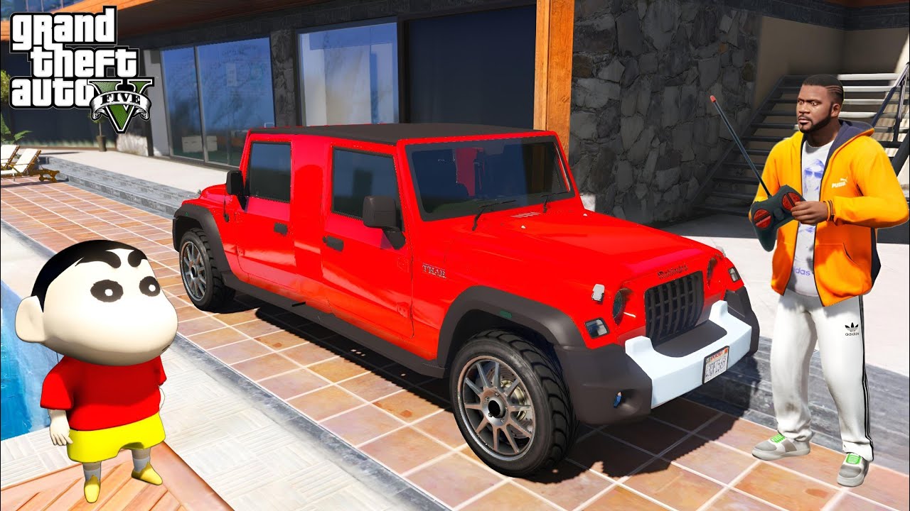 Franklin & Shinchan Stealing Two Face Mahindra Thar Car in Gta 5 | Gta V Gameplay