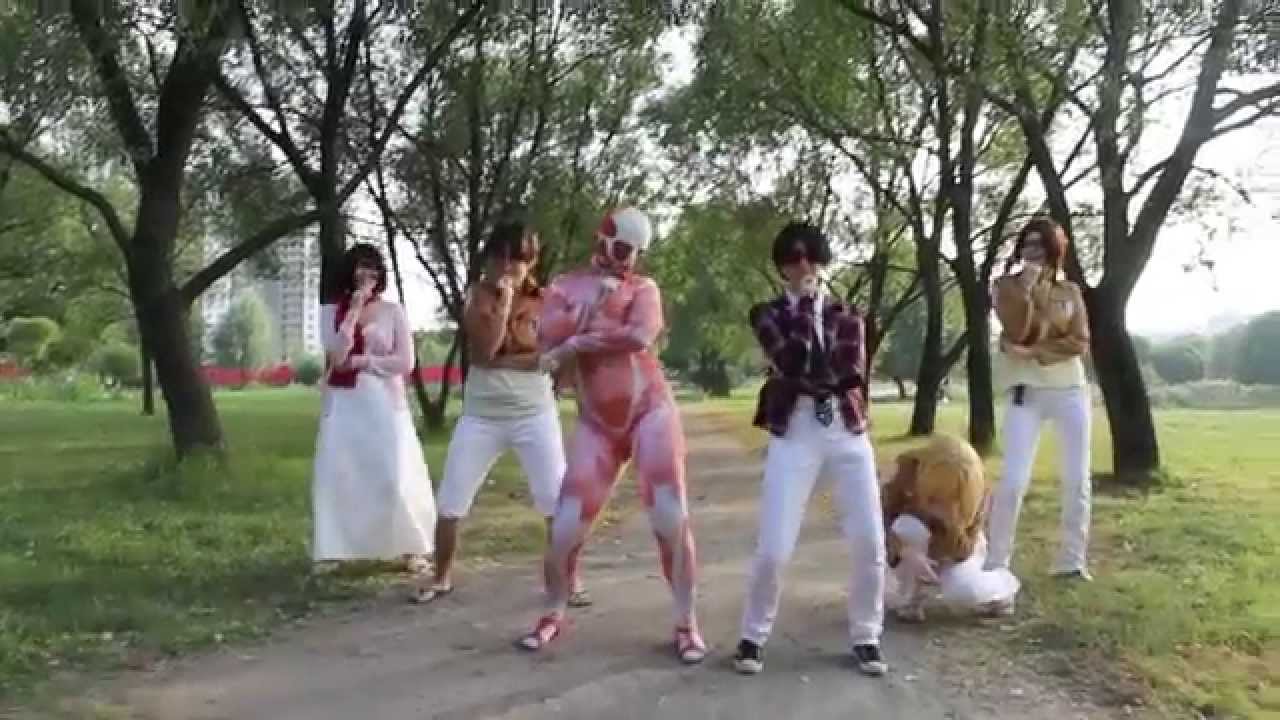 Shingeki no kyojin - Gentleman cosplay parody