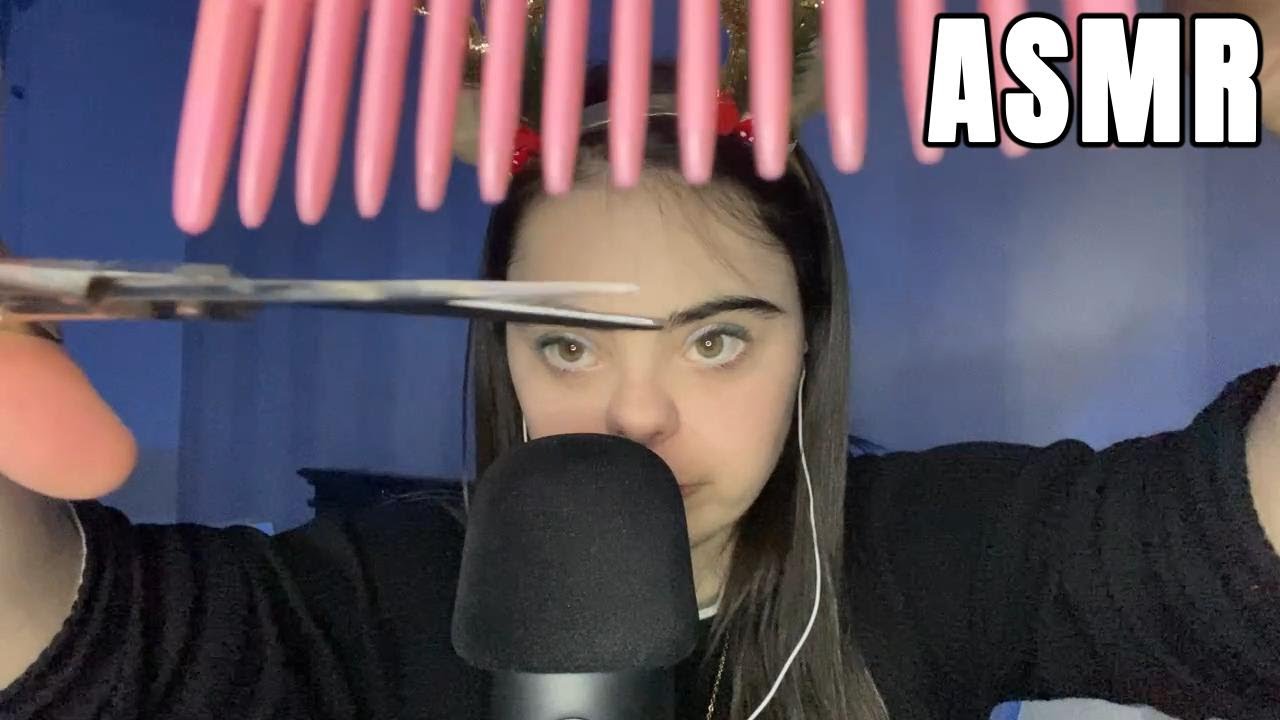 ASMR te masajeo y te corto el pelo // roleplay en español