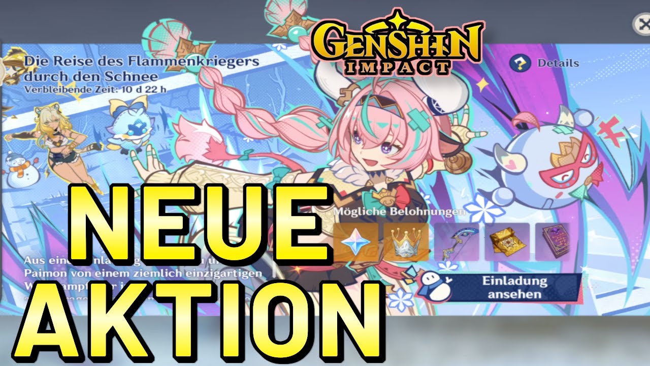 Genshin Impact - Neue Aktion! Die Reise des Flammenkriegers durch den Schnee!