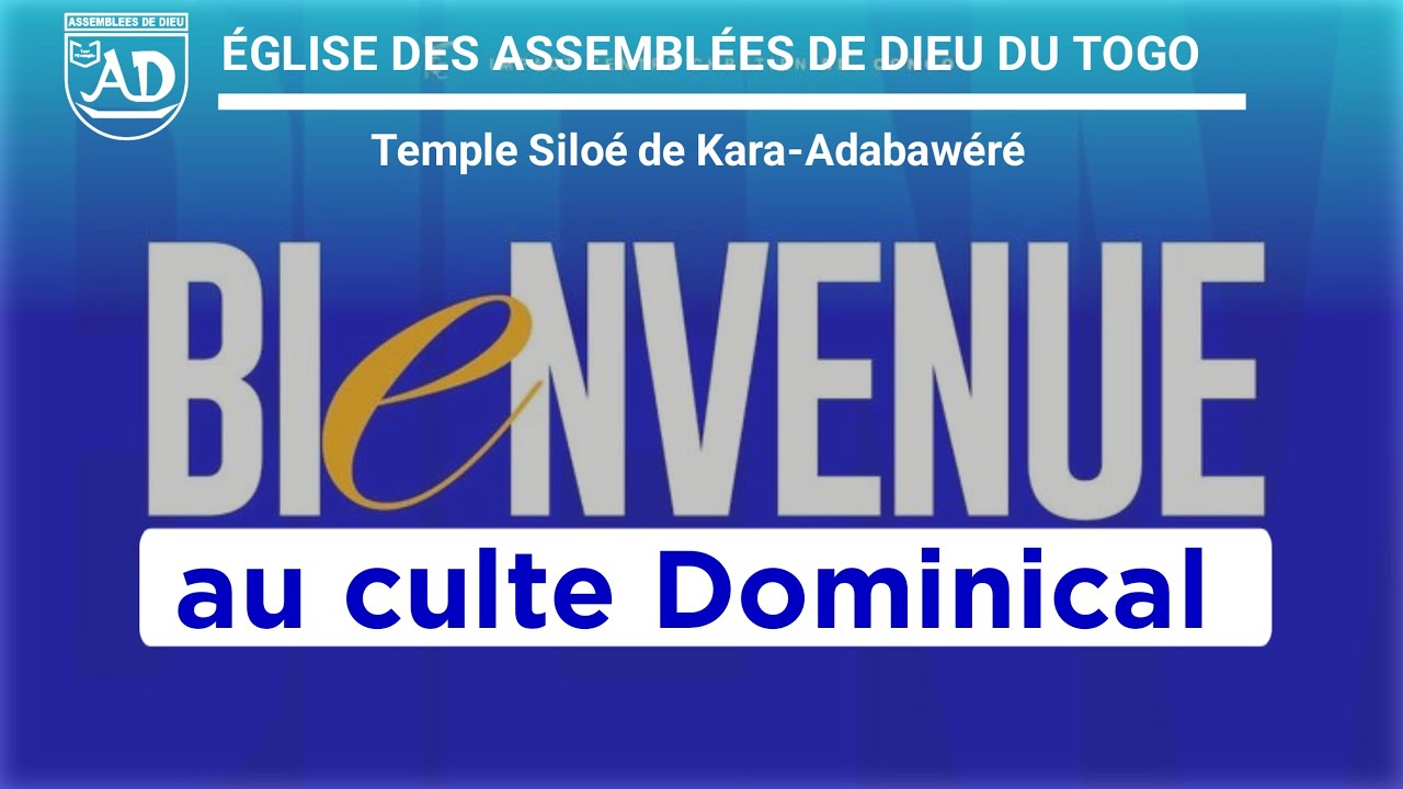 BIENVENUE AU CULTE DE DIMANCHE DEE CE  08-02-2026