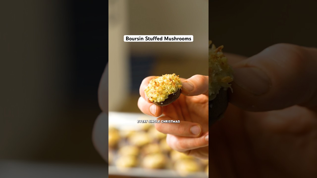 The Best Holiday Appetizer: Boursin Stuffed Mushrooms 🍄&zwj;🟫
