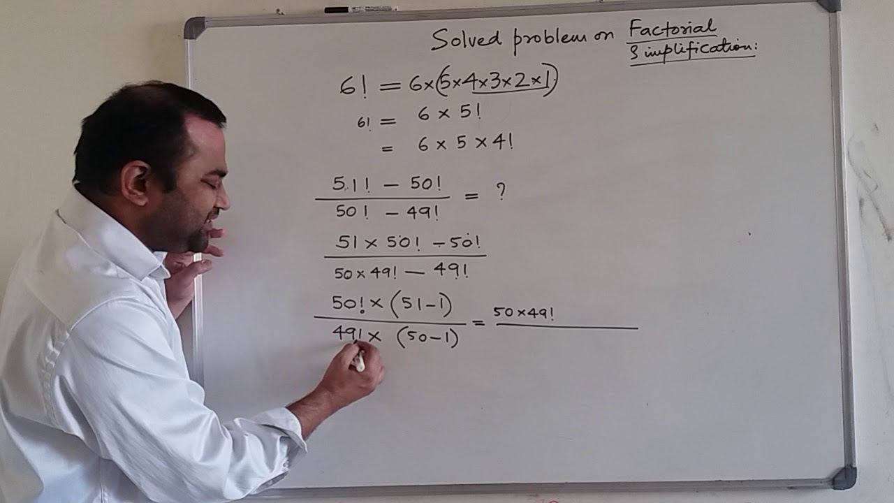 math trick for simplifying factorials of very large numbers