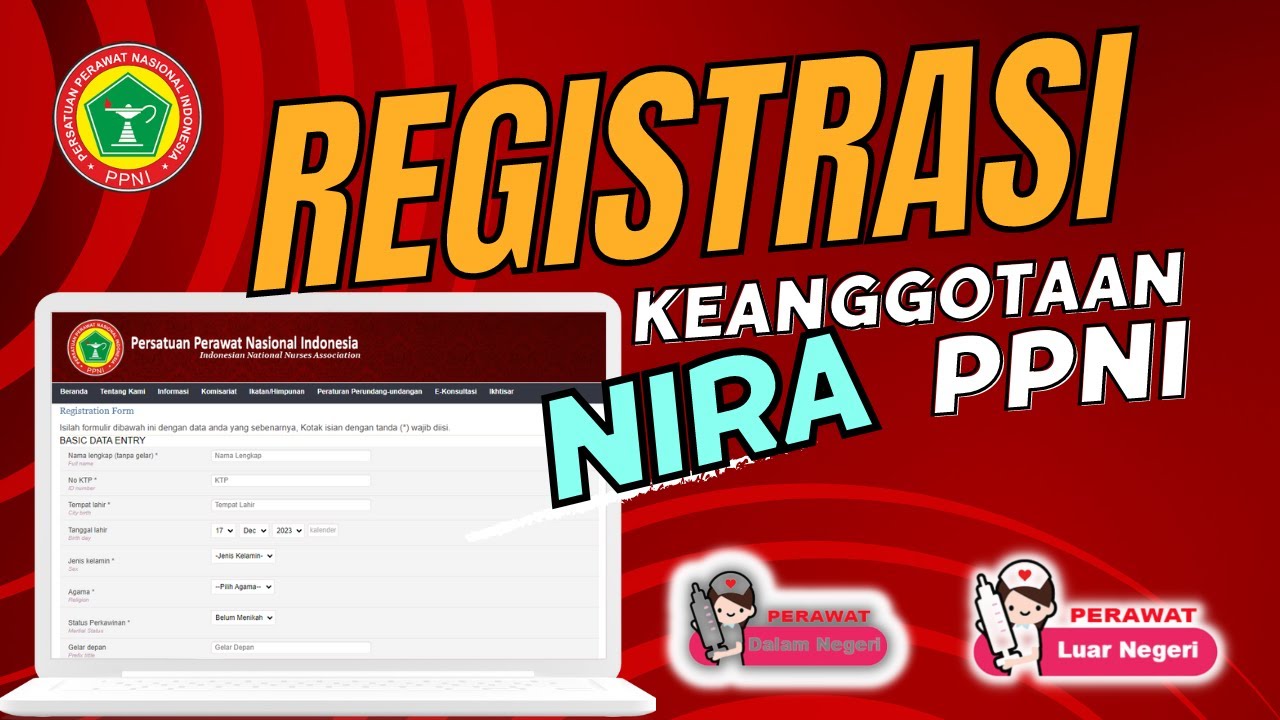 Cara Registrasi Keanggotan PPNI II  Daftar NIRA PPNI