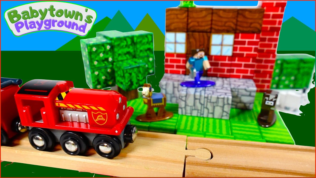 Fire Station Train Set with Minecraft | Brio Toy Trains