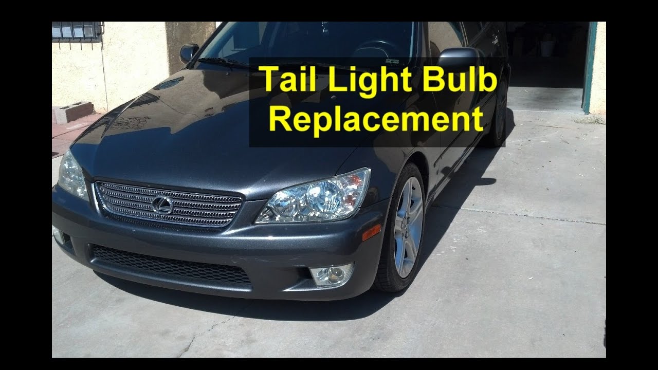 Tail or brake light bulb replacement, tail light assembly removal, Lexus IS 300 - Auto Repair Series