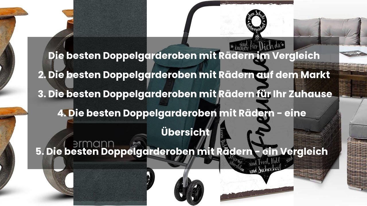 Doppelgarderobe mit R&auml;dern
