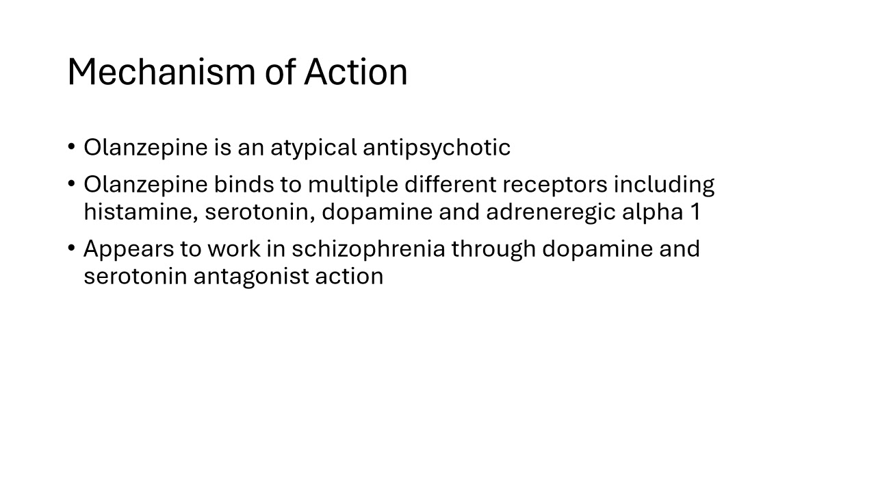 Olanzepine Education