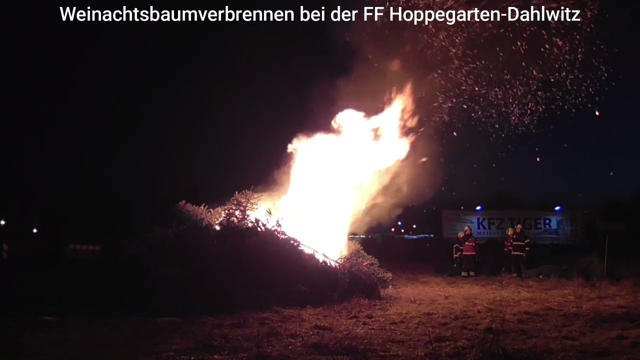 Weinachtsbaum verbrennen bei der FF Hoppegarten-Dahlwitz