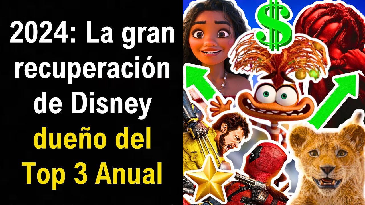 El grandioso 2024 de Disney: ÉXITOS de Intensamente 2, Deadpool y Wolverine y Moana 2 lo ponen en N1
